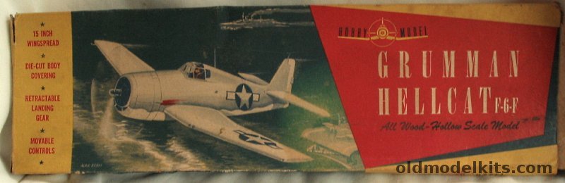 Hobby Model Grumman F6F Hellcat - Wooden 15 inch Wingspan Static Model Airplane, F28 plastic model kit